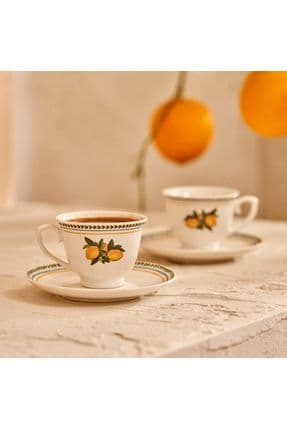 Lemoncello Porselen 2'li Kahve Fincanı Seti (90 cc)