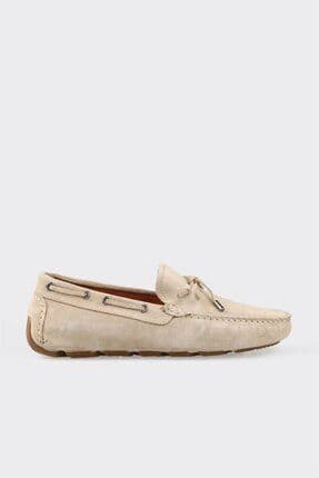 Bej Deri Erkek Loafer