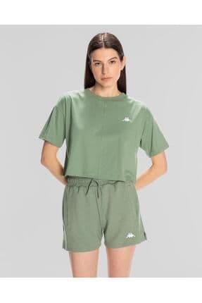 Authentic Sylia T-shirt Kadın Yeşil Oversize Fit Tişört