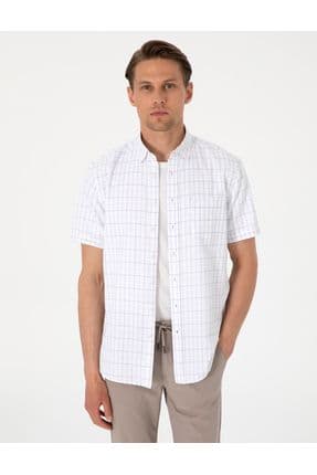 Beyaz Regular Fit Kısa Kollu Gömlek 50307066-VR013
