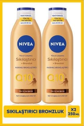 Q10 Sıkılaştırıcı Ve Bronzlaştırıcı Vücut Losyonu 250ml, Kademeli Bronzluk, Açık Buğday Ten, X
