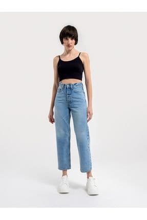 Lf2036180 Kadın Jean Pantolon Straıght Queen68 Mıd Wash