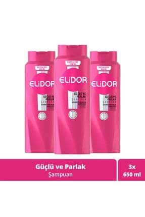 Saç Bakım Şampuanı Güçlü Ve Parlak 650 ml X3