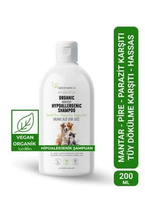 Hipoalerjenik Şampuan 200 ml | Tüy Dökülme Karşıtı | Parazit Pire Mantar Uzaklaştırıcı | Kedi Köpek