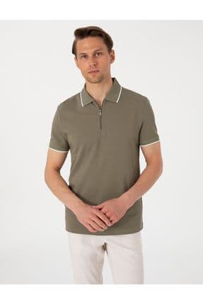Haki Slim Fit Polo Yaka Tişört 50307516-VR027