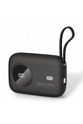Kablolu Powerbank,10000 mAh,Dahili Type-C ve Lightning Kablo,Dijital Ekran,3.6V,Akım Koruma,DLP8722