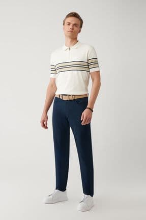 Erkek Lacivert Slim Fit Klasik Bel 5 Cep Pantolon A41y3071