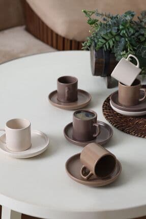Brown Mix Kahve Takımı 12 Parça 6 Kişilik 950-958-977