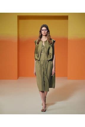 Cutout tafta elbise