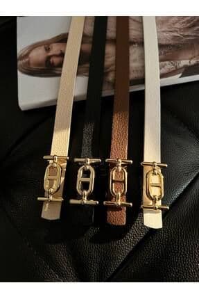 4'lü Fırsat Ürün Gold Tokalı İnce Kemer, Pantolon Kemeri, Gömlek Kemeri, Ceket Kemeri, Elbise Kemeri