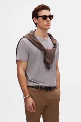 Comfort Gri %100 Pamuk T-shirt