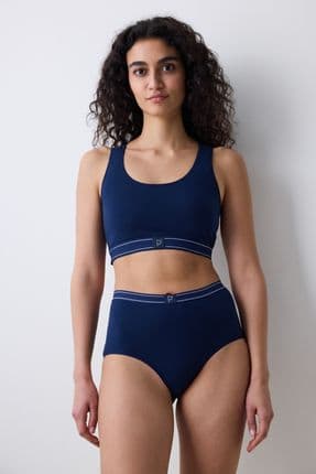 Removable Padded Racer Back Lacivert Üst