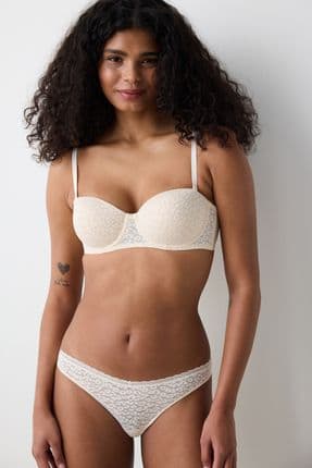 Bloom Lace Dantel  Krem Sütyen