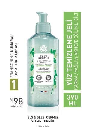 Karma-Yağlı-Akne/Sivilce Eğilimli Cilt, Arındırıcı, Prebiyotik Yüz Yıkama Jeli-Pure Menthe-390ml