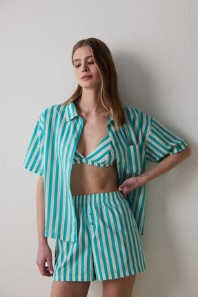 Hailey Gömlek Şort Pijama Takımı