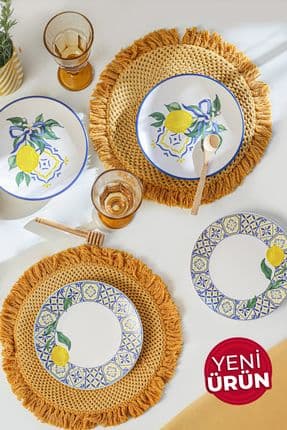 Lemon Bliss Ege Pasta Tabağı 20 Cm 4 Parça 22089-92
