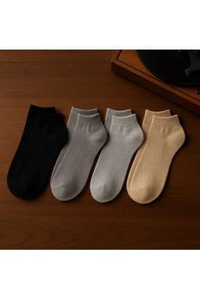 Erkek 6'lı Klasik Bilek Kısa Çorap Seti - Siyah / Karışık - 40-44