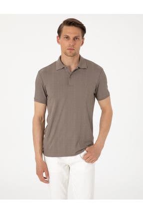 Koyu Vizon Slim Fit Polo Yaka Tişört 50310233-VR241