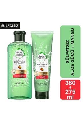 Sülfatsız Renk Koruma ve Nem Aloe + Mango  Şampuan 380 ml + Saç Bakım Kremi 275 ml