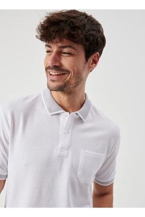 Polo Yaka Beyaz Erkek T-shirt 4a9000000004